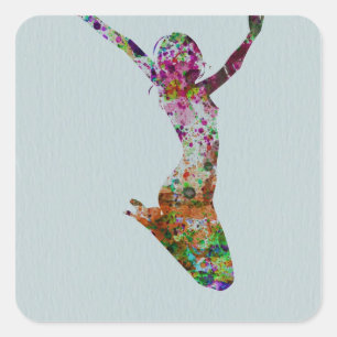 Adesivo Quadrado Cores d'água da Ballette