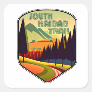 Adesivo Quadrado Cores de Arizona Grand Canyon do Trilho do Kaibab