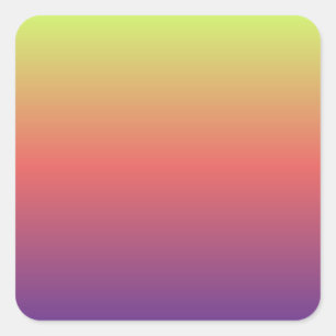 Adesivo Quadrado cores de gradiente do pôr do sol borrar fundo