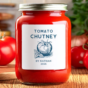 Adesivo Quadrado Cores personalizadas chutney de tomate