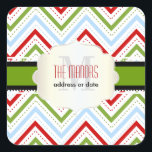 Adesivo Quadrado Cores PixDezines Chevron/Natal/DIY<br><div class="desc">PixDezines chevron para natal DIY green trims background para etiquetas de endereço de natal. Todos os elementos são personalizáveis. Copyright © 2011 PixDezines.com™ e PixDezines™ em zazzle.com</div>