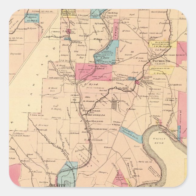 Adesivo Quadrado Cornplanter Township (Frente)