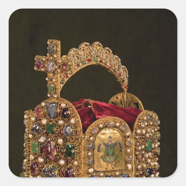 Adesivo Quadrado Coroa Imperial feita para a coroação de Otto (Frente)