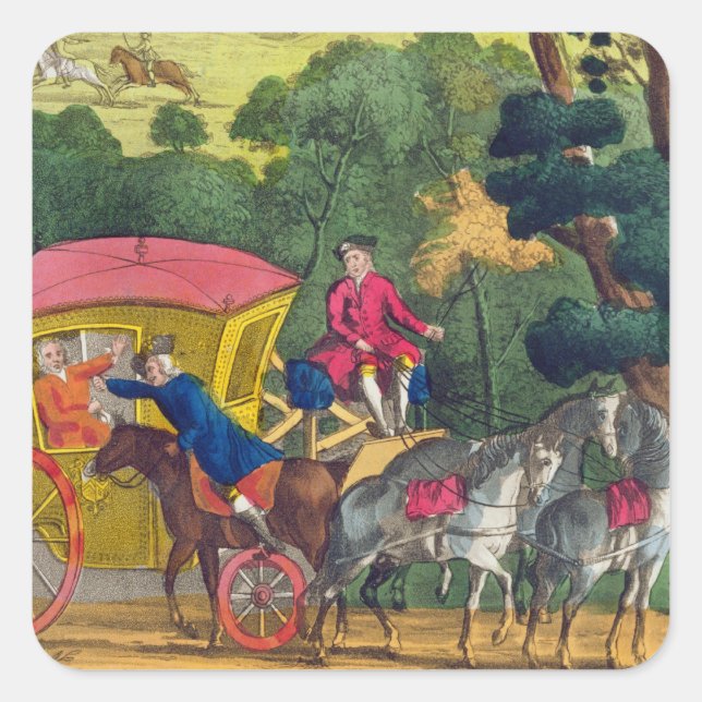 Adesivo Quadrado Coronel Jack roubando Mary Smith em Maidenhead Thi (Frente)