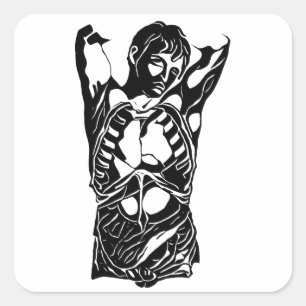 Adesivo Quadrado corpo humano Anatomia humana abstrato art