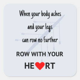 Adesivo Quadrado Corra com sua motivação cardíaca