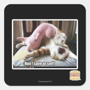 Adesivo Quadrado Corra! Salve-nos!