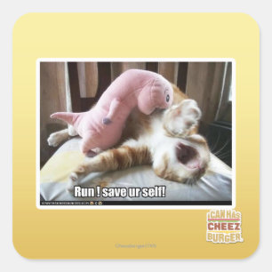 Adesivo Quadrado Corra! Salve-nos!