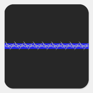 Adesivo Quadrado Correções Blue Line Square Sticker