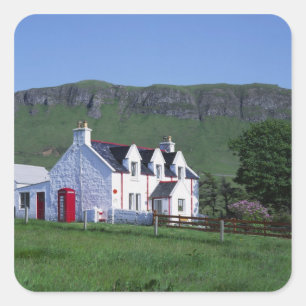 Adesivo Quadrado Correio, Linicro, Ilha de Skye, Highlands,
