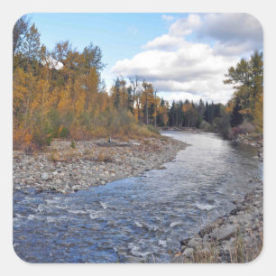 Adesivo Quadrado Corrente de montanha em autocolantes de impressão