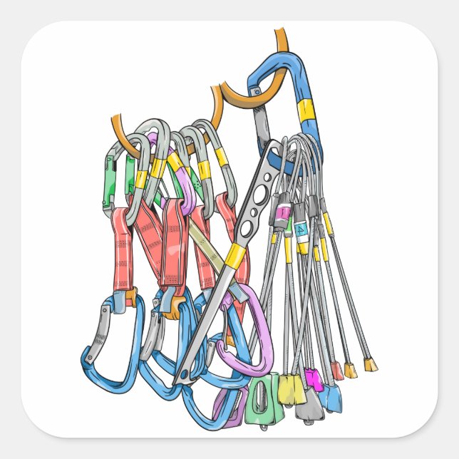 Adesivo Quadrado Corrente de subida ou de desgaste rápido e fios (Frente)