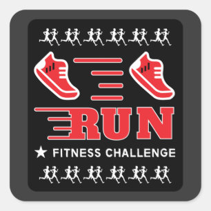 Adesivo Quadrado Corrida Obter suporte motivacional para Ajustados