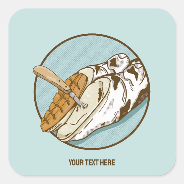 Adesivo Quadrado Corte de cascas (Frente)