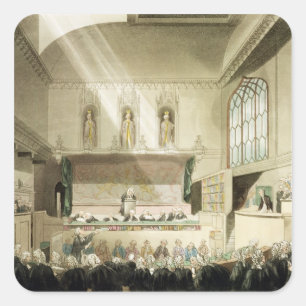 Adesivo Quadrado Corte do Banco do rei, Westminster Hall