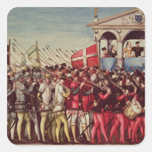 Adesivo Quadrado Cortege de Drummers e Soldados (Frente)