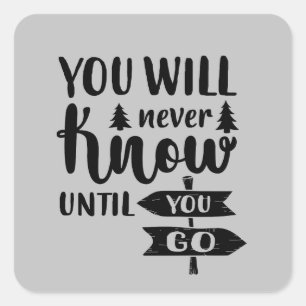 Adesivo Quadrado Cortesia Camping Word art