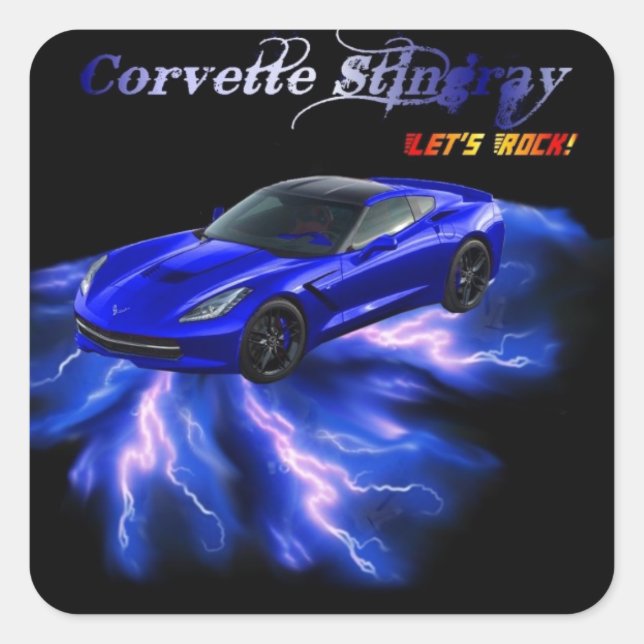 Adesivo Quadrado Corvette Stingray 2013 (Frente)