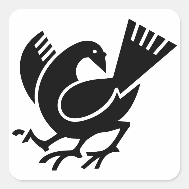 Adesivo Quadrado Corvo Yata (Frente)