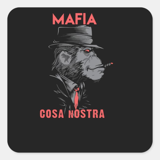 Adesivo Quadrado Cosa Nostra (Frente)