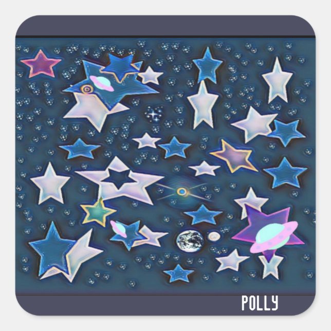 Adesivo Quadrado Cósmico (Frente)