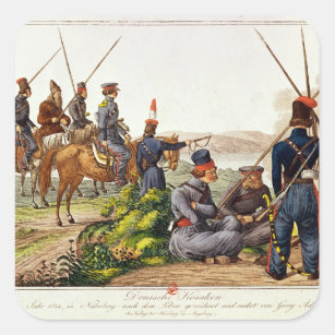 Adesivo Quadrado Cossacks de Don em 1814