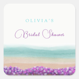 Adesivo Quadrado Costa do Azure em Chá de panela Bloom