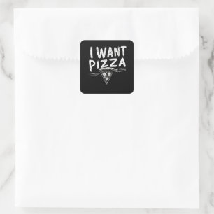 Adesivo Quadrado Cota Engraçada Pizza Lover