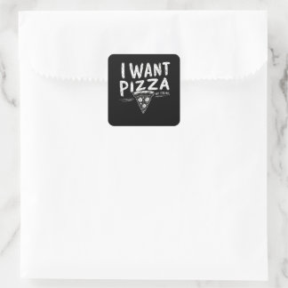 Adesivo Quadrado Cota Engraçada Pizza Lover
