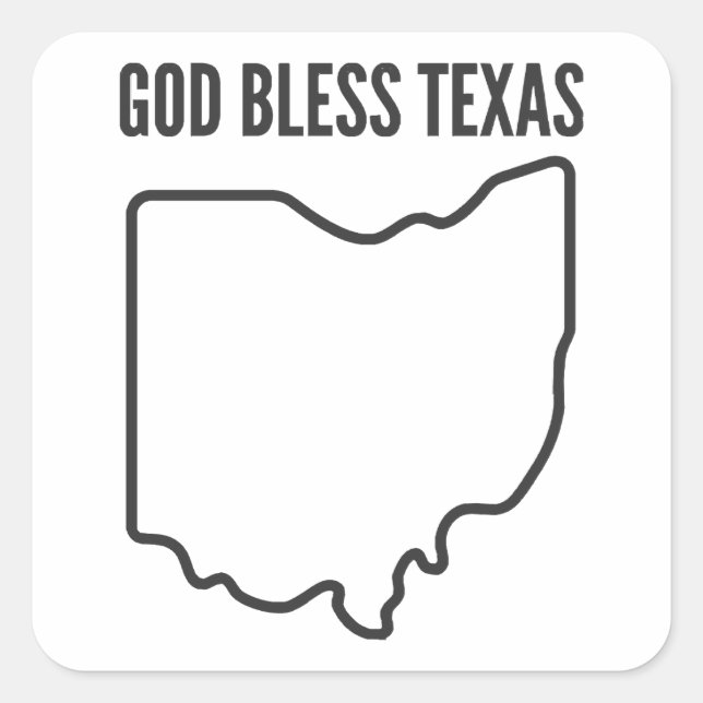 Adesivo Quadrado Cotação Funny do Ohio do Deus abençoe (Frente)
