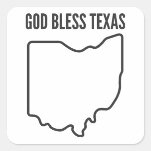 Adesivo Quadrado Cotação Funny do Ohio do Deus abençoe
