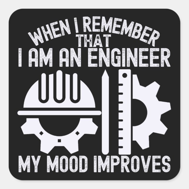 Adesivo Quadrado Cotações de Engenharia, Mulheres na Engenharia (Frente)