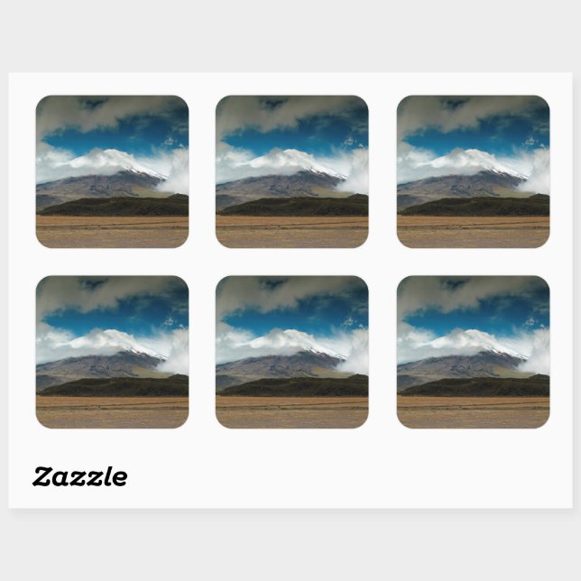 Adesivo Quadrado Cotopaxi, Equador (Folha)