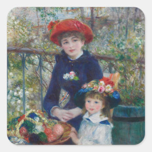 Adesivo Quadrado Cottagecore Jardim das Irmãs Renoir Paisagem