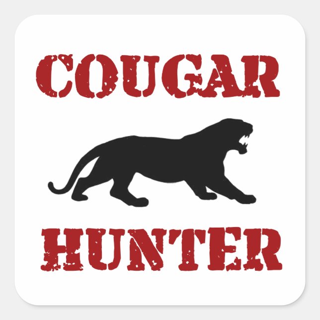 Adesivo Quadrado Cougar Hunter (Frente)