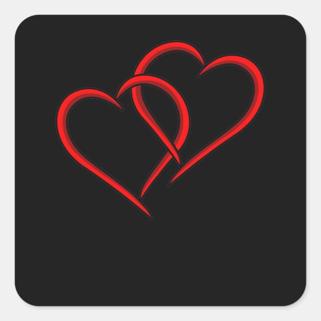 Adesivo Quadrado Coupl de Dia de os namorados Romântico de Namorado (Frente)