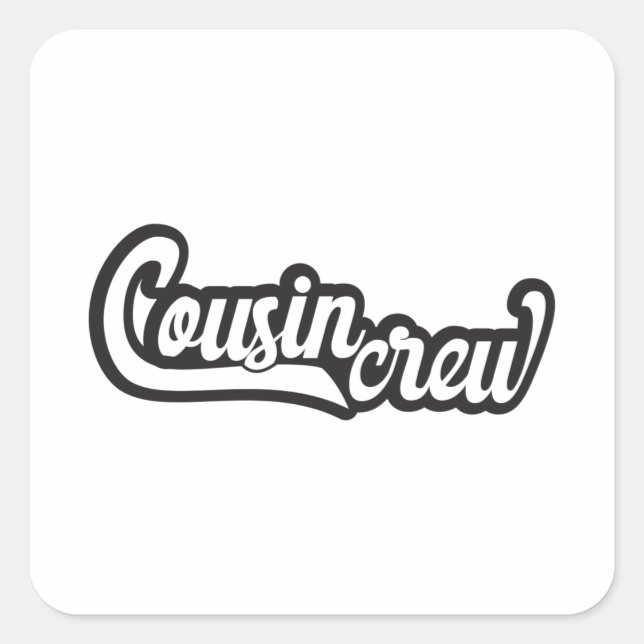 Adesivo Quadrado Cousin Crew (Frente)