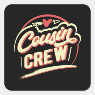 Adesivo Quadrado Cousin Crew
