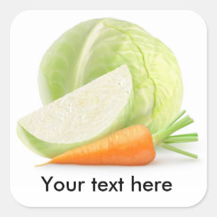 Adesivo Quadrado Couve e cenoura