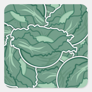 Adesivo Quadrado Couve-verde-funga