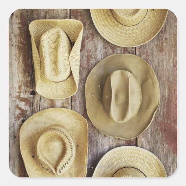 Adesivo Quadrado Cowboy Hats (Frente)