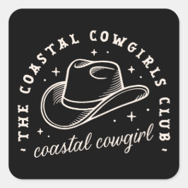 Adesivo Quadrado Cowboys da discoteca costeira, estética negra