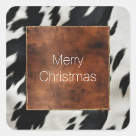 Adesivo Quadrado Cowhide da Fazenda Ocidental