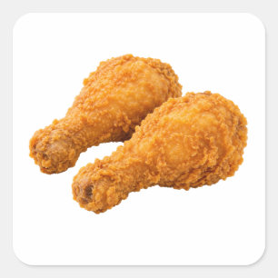 Adesivo Quadrado Coxa de Frango Crocante Isolada