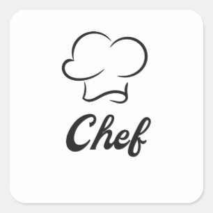 Adesivo Quadrado Cozinha de Cozinhar de Chef