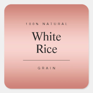Adesivo Quadrado Cozinha Elegante Arroz Branco Cor Dourado Rosa Qua