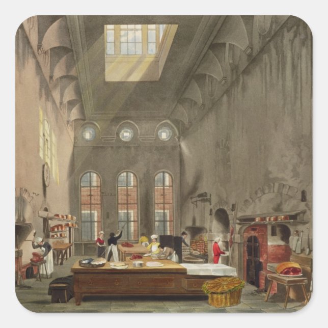 Adesivo Quadrado Cozinha, Rua. Palácio de James, gravado por Willia (Frente)