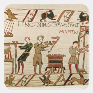 Adesivo Quadrado Cozinham a carne