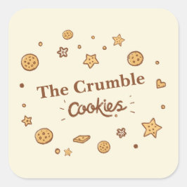 Adesivo Quadrado Cozy Cookie Delights