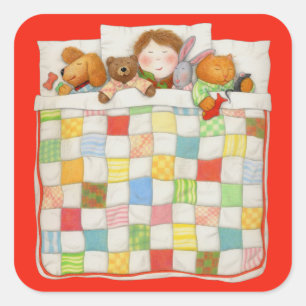 Adesivo Quadrado COZY QUILT Large Square Stickers - Vermelho